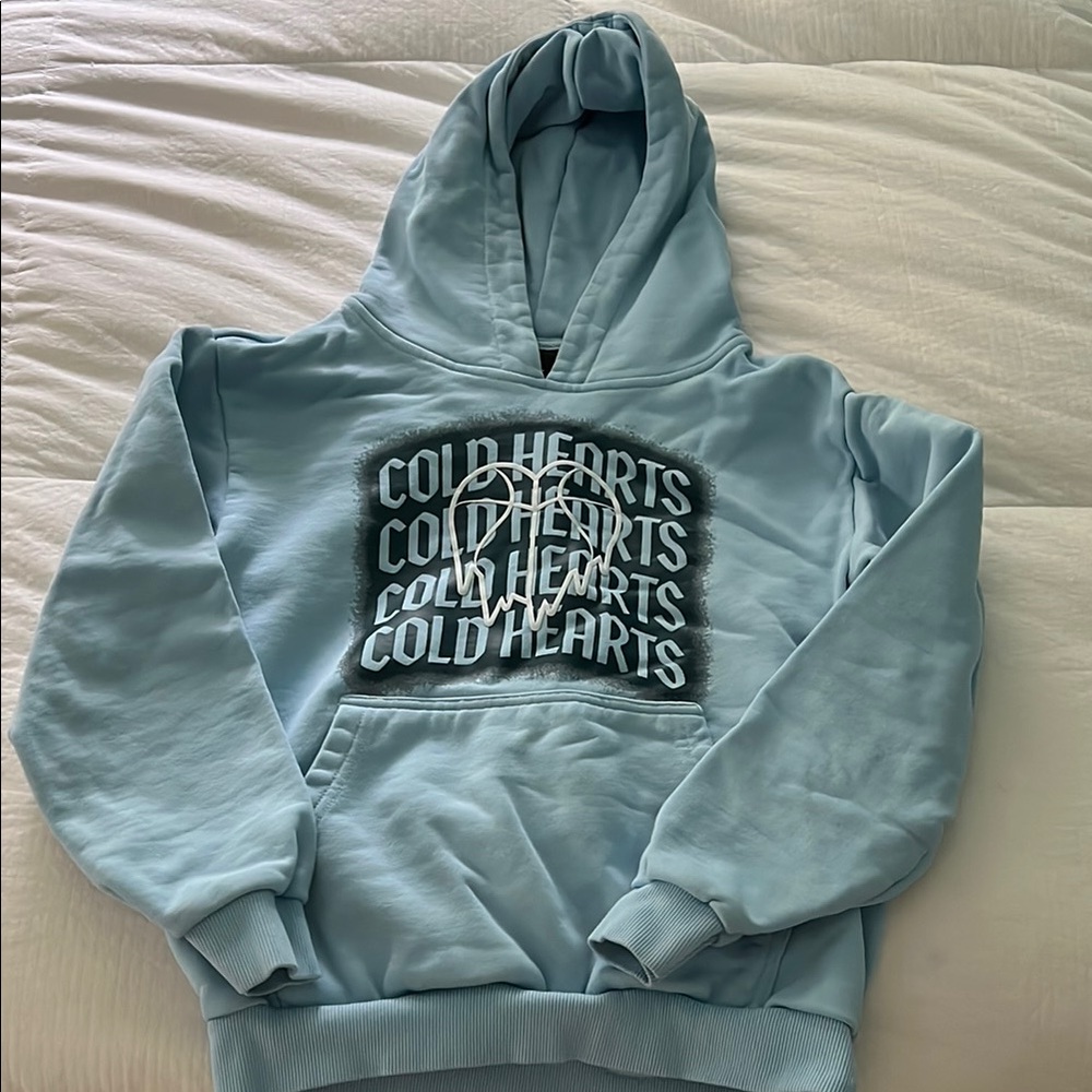 Overtime sweatshirt light blue hoodie boys girls size medium GUC